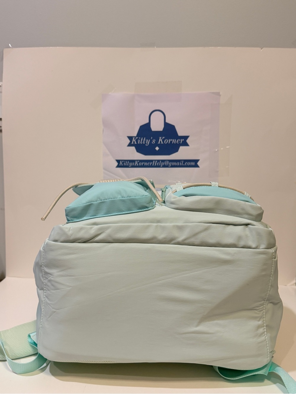 NWT Lovevook Backpack in Cream, Light Mint Green/Light Teal Colors - Picture 6 of 7